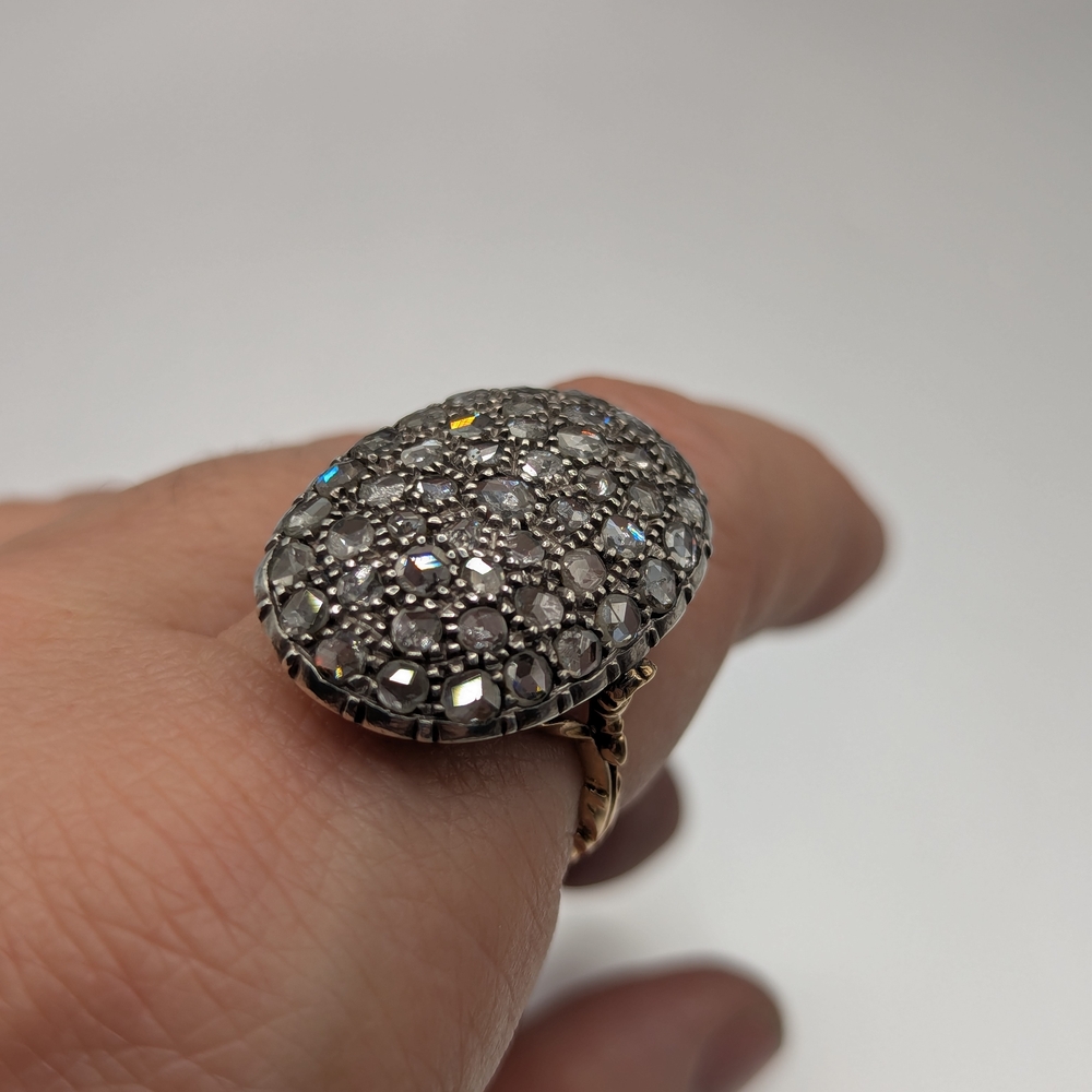 Georgian 18k And Rose Cut Diamond Ring